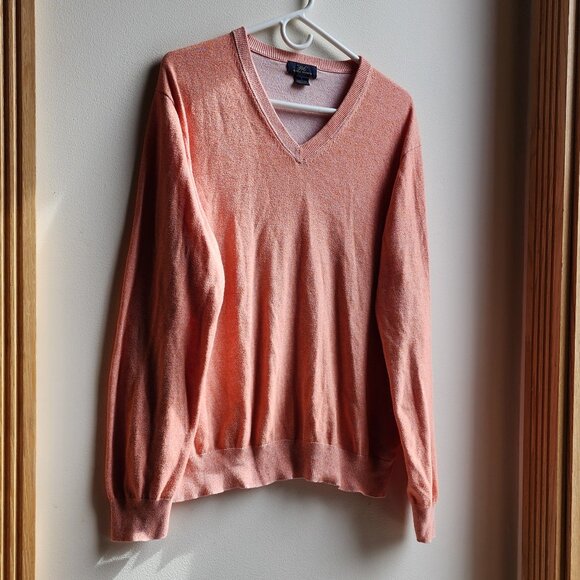 Brooks Brothers "346" Peach/Pink V-Neck Sweater Size Large - Picture 4 of 16